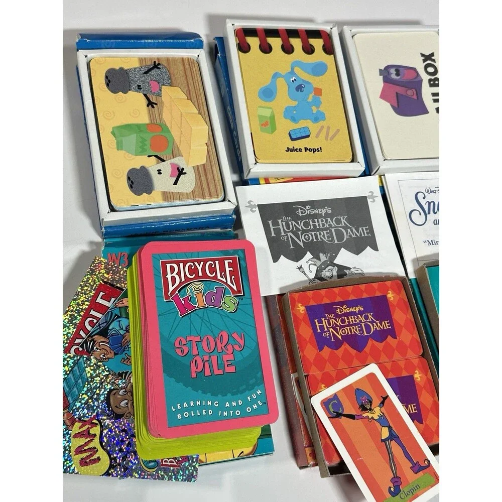 Vintage 90s Card Game Lot of 7 - Blue's Clues Wild Thornberrys Disney W3 Game